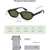 imageSOJOS Retro Rectangle Polarized Sunglasses for Women Men Trendy Hexagon Narrow Chic Y2K Sunnies SJ2629Dark TortoiseDark Green