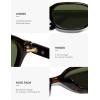 imageSOJOS Retro Rectangle Polarized Sunglasses for Women Men Trendy Hexagon Narrow Chic Y2K Sunnies SJ2629Dark TortoiseDark Green