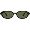 imageSOJOS Retro Rectangle Polarized Sunglasses for Women Men Trendy Hexagon Narrow Chic Y2K Sunnies SJ2629Dark TortoiseDark Green