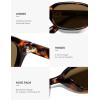imageSOJOS Retro Rectangle Polarized Sunglasses for Women Men Trendy Hexagon Narrow Chic Y2K Sunnies SJ2629TortoiseBrown
