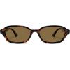 imageSOJOS Retro Rectangle Polarized Sunglasses for Women Men Trendy Hexagon Narrow Chic Y2K Sunnies SJ2629TortoiseBrown
