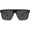 imageSOJOS Sunglasses for Women ampamp Men Square Wide Thick Frame Shades Retro Trendy Fashion UV Protection SJ2373Black silver grey