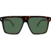 imageSOJOS Sunglasses for Women ampamp Men Square Wide Thick Frame Shades Retro Trendy Fashion UV Protection SJ2373Tortoise silver green