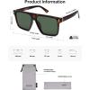 imageSOJOS Sunglasses for Women ampamp Men Square Wide Thick Frame Shades Retro Trendy Fashion UV Protection SJ2373Tortoise silver green
