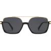 imageSOJOS Trendy Aviator Sunglasses for Women Men Polarized Retro Square Y2K Oversized Sun Glasses SJ2659Black Frame Grey Lens