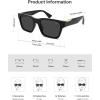 imageSOJOS Trendy Polarized Square Sunglasses for Women MenUV400 Retro Square 70s 80s 90s Shades SJ2622Black