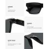 imageSOJOS Trendy Polarized Square Sunglasses for Women MenUV400 Retro Square 70s 80s 90s Shades SJ2622Black