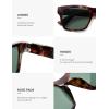 imageSOJOS Trendy Polarized Square Sunglasses for Women MenUV400 Retro Square 70s 80s 90s Shades SJ2622Dark Tortoise