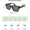 imageSOJOS Trendy Polarized Square Sunglasses for Women MenUV400 Retro Square 70s 80s 90s Shades SJ2622Dark Tortoise