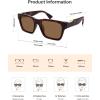 imageSOJOS Trendy Polarized Square Sunglasses for Women MenUV400 Retro Square 70s 80s 90s Shades SJ2622Demi