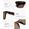 imageSOJOS Trendy Polarized Square Sunglasses for Women MenUV400 Retro Square 70s 80s 90s Shades SJ2622Demi