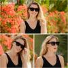 imageSOJOS Trendy Polarized Square Sunglasses for Women MenUV400 Retro Square 70s 80s 90s Shades SJ2622Green