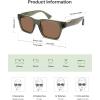 imageSOJOS Trendy Polarized Square Sunglasses for Women MenUV400 Retro Square 70s 80s 90s Shades SJ2622Green