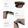 imageSOJOS Trendy Polarized Square Sunglasses for Women MenUV400 Retro Square 70s 80s 90s Shades SJ2622Green