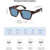 imageSOJOS Trendy Polarized Square Sunglasses for Women MenUV400 Retro Square 70s 80s 90s Shades SJ2622Tortoise