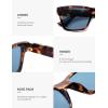 imageSOJOS Trendy Polarized Square Sunglasses for Women MenUV400 Retro Square 70s 80s 90s Shades SJ2622Tortoise