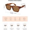 imageSOJOS Trendy Polarized Square Sunglasses for Women MenUV400 Retro Square 70s 80s 90s Shades SJ2622Yellow Demi