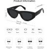 imageSOJOS Trendy Polarized Sunglasses Womens Retro Vintage 90s Cute Cat Eye Sun Glasses SJ2614Black Frame Grey Lens