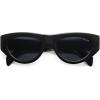 imageSOJOS Trendy Polarized Sunglasses Womens Retro Vintage 90s Cute Cat Eye Sun Glasses SJ2614Black Frame Grey Lens