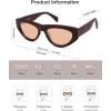imageSOJOS Trendy Polarized Sunglasses Womens Retro Vintage 90s Cute Cat Eye Sun Glasses SJ2614Brown Frame Pink Lens