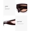 imageSOJOS Trendy Polarized Sunglasses Womens Retro Vintage 90s Cute Cat Eye Sun Glasses SJ2614Brown Frame Pink Lens
