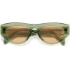 imageSOJOS Trendy Polarized Sunglasses Womens Retro Vintage 90s Cute Cat Eye Sun Glasses SJ2614Green Frame Light Brown Lens