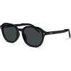 imageSOJOS Trendy Square Polarized Sunglasses for Women Men Retro Vintage UV Protection Womens Mens Sun Glasses SJ2624BlackGrey