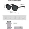 imageSOJOS Trendy Square Polarized Sunglasses for Women Men Retro Vintage UV Protection Womens Mens Sun Glasses SJ2624BlackGrey