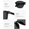 imageSOJOS Trendy Square Polarized Sunglasses for Women Men Retro Vintage UV Protection Womens Mens Sun Glasses SJ2624BlackGrey