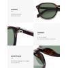 imageSOJOS Trendy Square Polarized Sunglasses for Women Men Retro Vintage UV Protection Womens Mens Sun Glasses SJ2624Brown StripDark Green