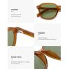 imageSOJOS Trendy Square Polarized Sunglasses for Women Men Retro Vintage UV Protection Womens Mens Sun Glasses SJ2624HoneyyellowLight Green