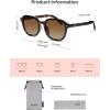 imageSOJOS Trendy Square Polarized Sunglasses for Women Men Retro Vintage UV Protection Womens Mens Sun Glasses SJ2624TortoiseBrown Grading