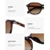 imageSOJOS Trendy Square Polarized Sunglasses for Women Men Retro Vintage UV Protection Womens Mens Sun Glasses SJ2624TortoiseBrown Grading
