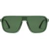 imageSOJOS Polarized Sunglasses for Men Modern Square Sun Glasses TR90 Trendy Shades UV400 Protection SJ2644Transparent GreenGreen