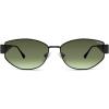 imageSOJOS Polarized Sunglasses for WomenTrendy Hexagonal Sun Glasses Retro Shades UV400 SJ1257Matte BlackGreen