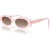 imageSOJOS Retro Oval Polarized Acetate Sunglasses for Women Vintage Designer UV400 Protection VeronicaPink