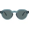 imageSOJOS Retro Polarized Sunglasses for Women MenVintage Round Sun Glasses 90s Shades UV400 Protection SJ2623Transparent BlueGrey