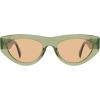 Green Frame Light Brown Lens