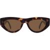 imageSOJOS Trendy Polarized Sunglasses Womens Retro Vintage 90s Cute Cat Eye Sun Glasses SJ2614Tortoise Frame Brown Lens