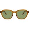 imageSOJOS Trendy Square Polarized Sunglasses for Women Men Retro Vintage UV Protection Womens Mens Sun Glasses SJ2624HoneyyellowLight Green