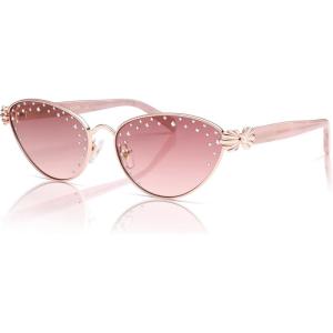imageSOJOS Acetate Cat Eye Sunglasses for Women with Rhinestones ampamp Pearls UV400 Protection Vintage Designer Sun Glasses DarlingRosegoldGrading Red