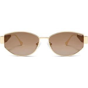 imageSOJOS Polarized Sunglasses for WomenTrendy Hexagonal Sun Glasses Retro Shades UV400 SJ1257GoldGradient Brown