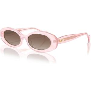 imageSOJOS Retro Oval Polarized Acetate Sunglasses for Women Vintage Designer UV400 Protection VeronicaPink