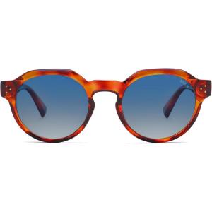 imageSOJOS Retro Polarized Sunglasses for Women MenVintage Round Sun Glasses 90s Shades UV400 Protection SJ2623TortoiseBlue