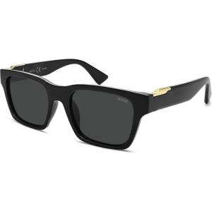 imageSOJOS Trendy Polarized Square Sunglasses for Women MenUV400 Retro Square 70s 80s 90s Shades SJ2622Black