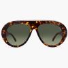 imageSOJOS Trendy Oversized Polarized Aviator Sunglasses Womens Men Retro Vintage 70s Style UV Protection Sun Glasses SJ2390LeopardDark Green Grading