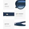 imageSOJOS Trendy Oversized Polarized Aviator Sunglasses Womens Men Retro Vintage 70s Style UV Protection Sun Glasses SJ2390Navy BlueBlue Grading
