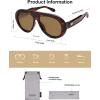 imageSOJOS Trendy Oversized Polarized Aviator Sunglasses Womens Men Retro Vintage 70s Style UV Protection Sun Glasses SJ2390TortoiseRetro Brown