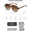 imageSOJOS Classic Polarized Aviator Sunglasses for Women Men Retro Trendy Aviators Shades SJ2201Amber Brown TortoiseBrown