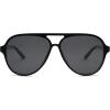 imageSOJOS Classic Polarized Aviator Sunglasses for Women Men Retro Trendy Aviators Shades SJ2201BlackDark Grey